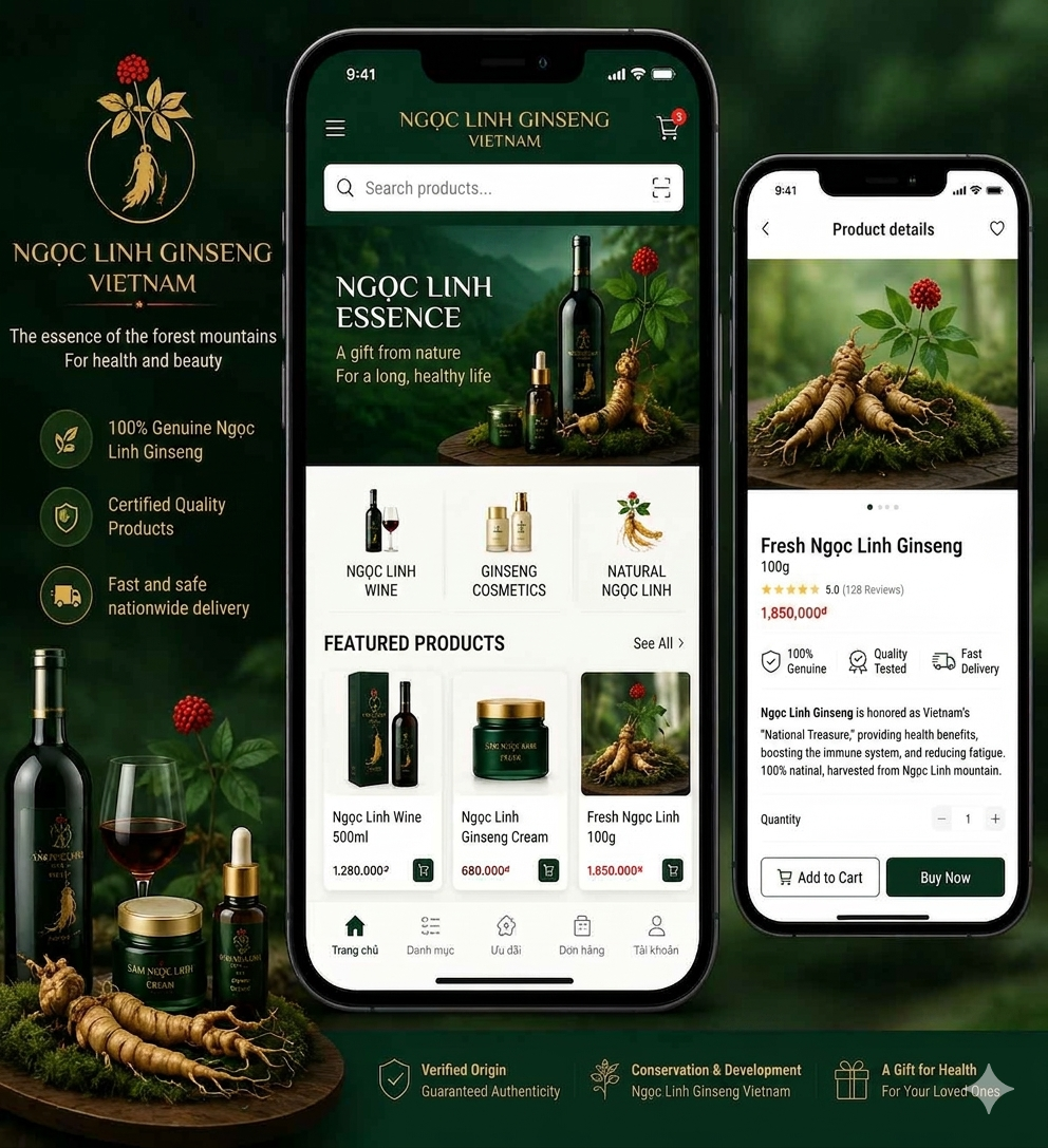 Sâm Ngọc Linh Việt Nam - Ứng dụng Thương mại điện tử & Quản lý Khách hàng